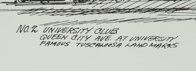 Richard Brough Lithograph "No. 2 University Club"