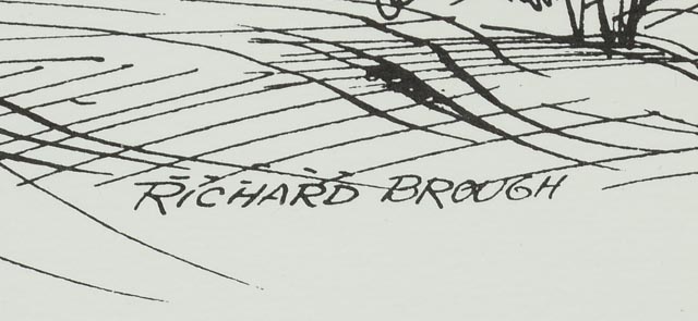 Richard Brough Lithograph "No. 2 University Club"