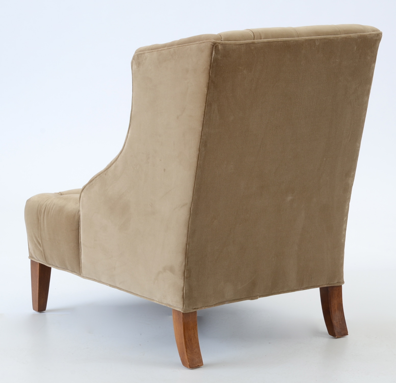 Button Tufted Velvet Wingback Chair by Century
