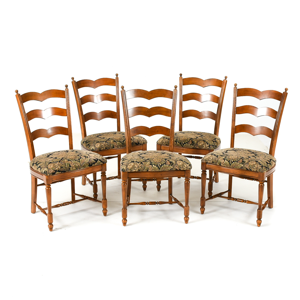 French Provincial Style Ladder-Back Dining Chairs