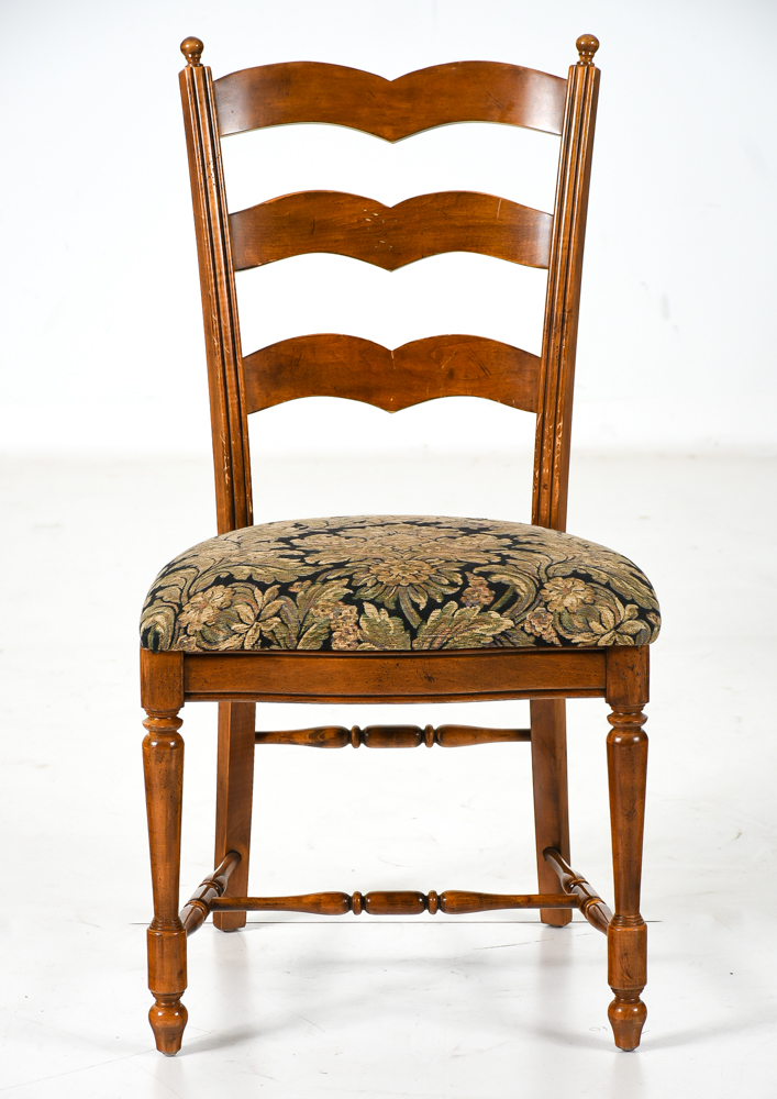 French Provincial Style Ladder-Back Dining Chairs