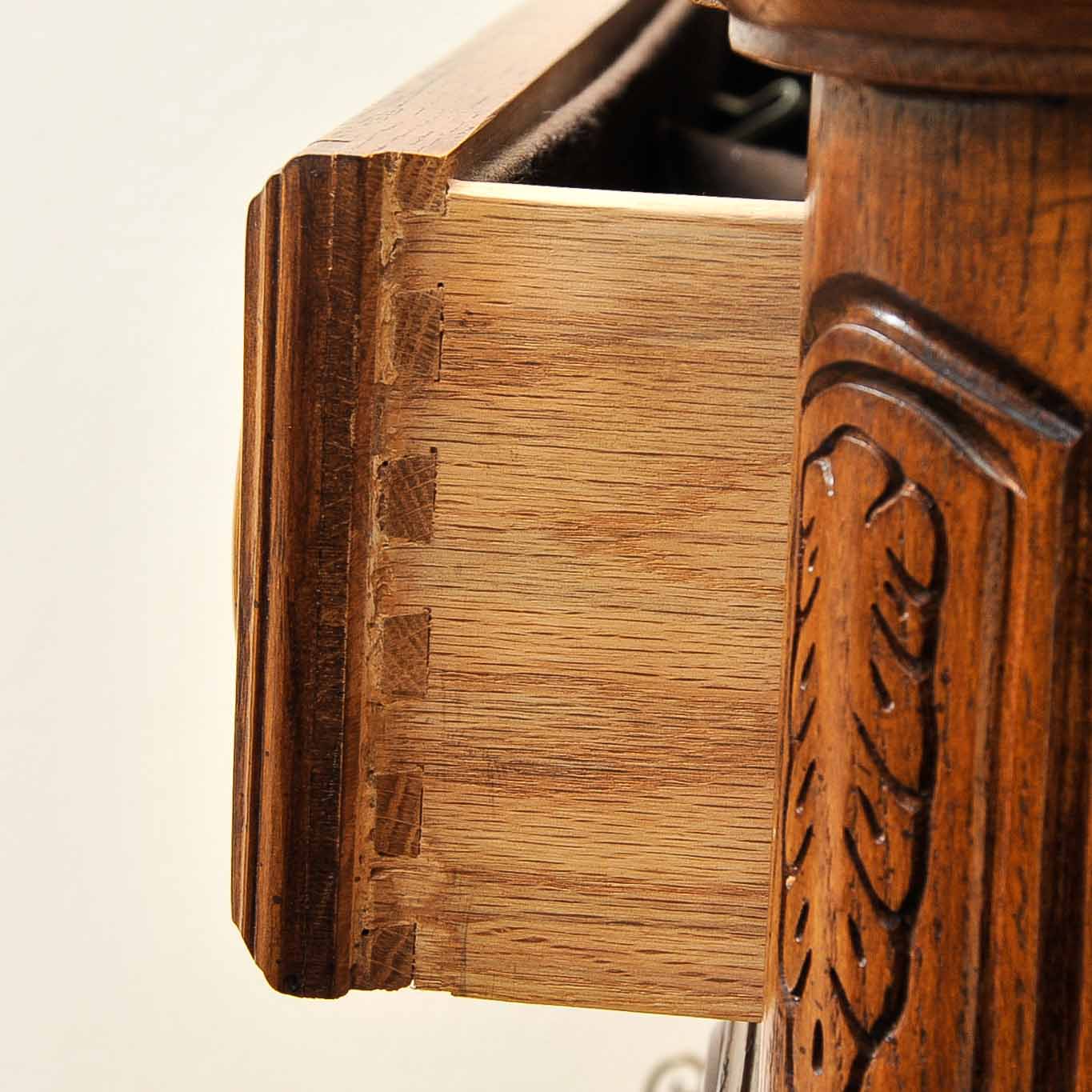 Oak Carved Buffet Table