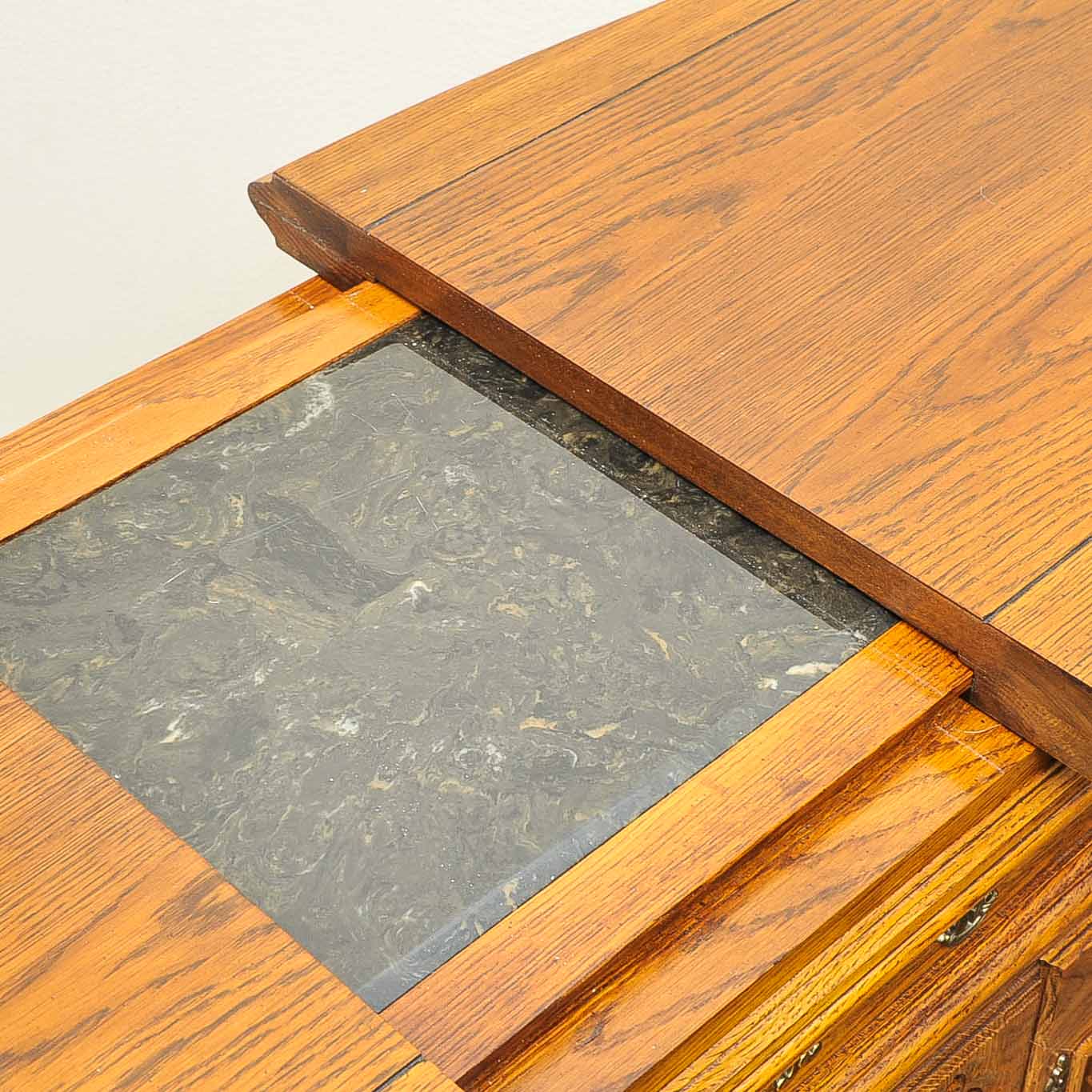 Oak Carved Buffet Table