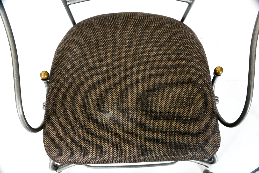 Three Contemporary Wrought Iron Barstools