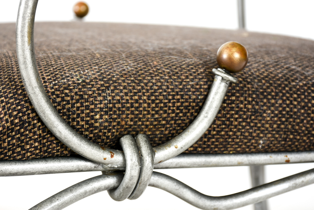 Three Contemporary Wrought Iron Barstools