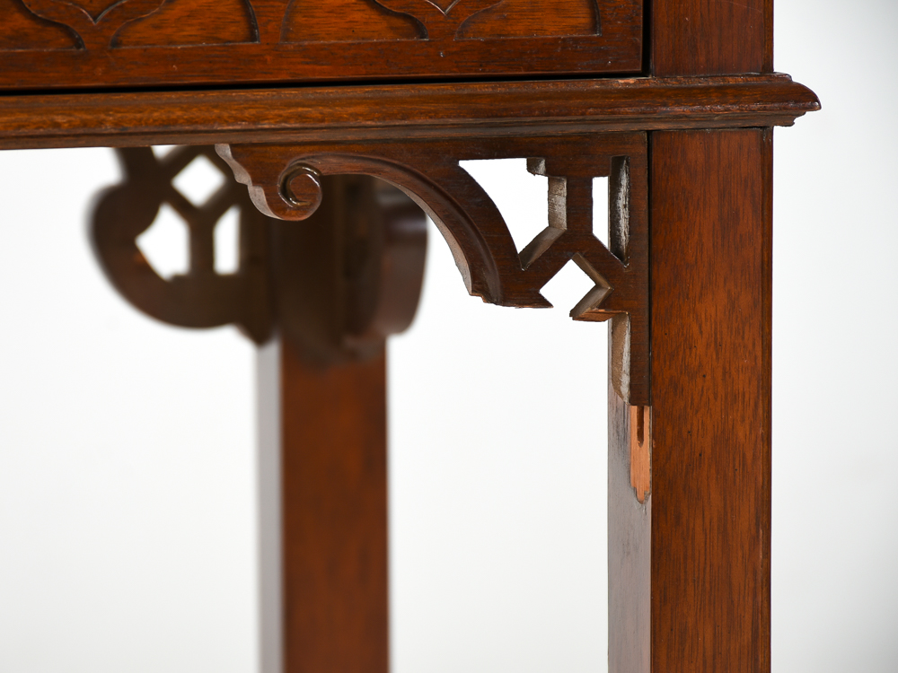 Chinese Chippendale Style Baker Furniture Mahogany Writing Desk