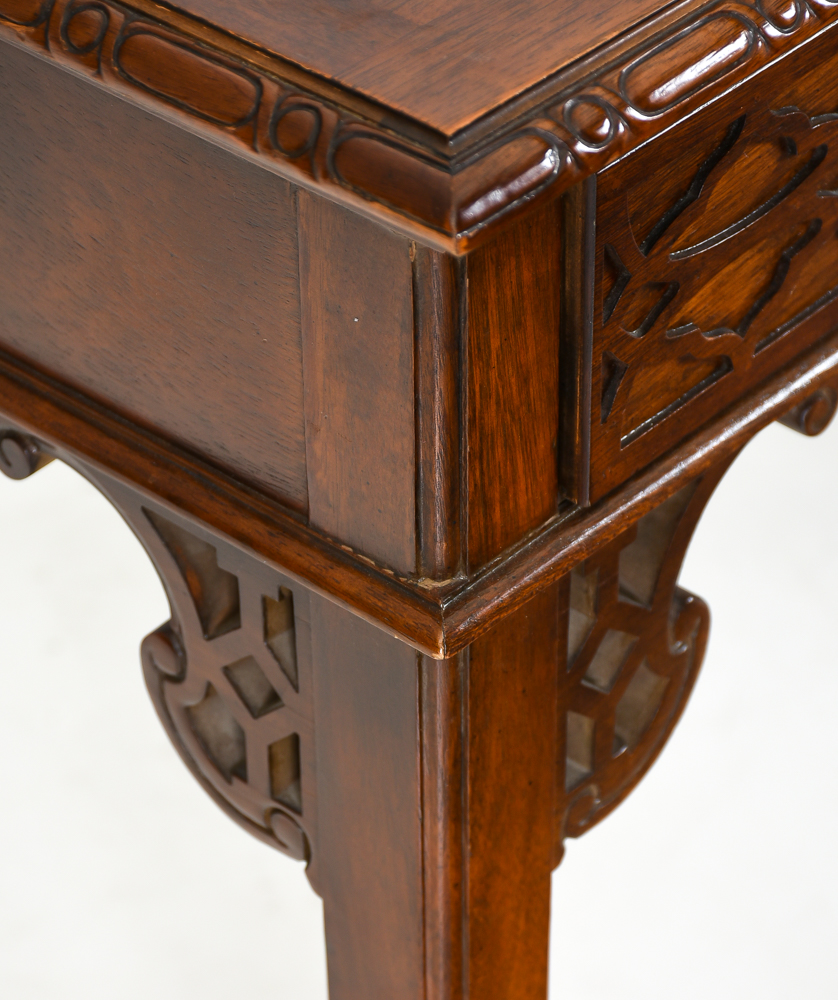 Chinese Chippendale Style Baker Furniture Mahogany Writing Desk