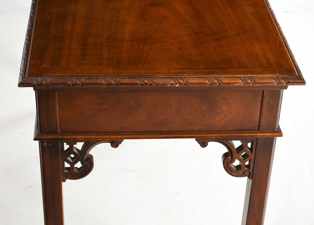 Chinese Chippendale Style Baker Furniture Mahogany Writing Desk