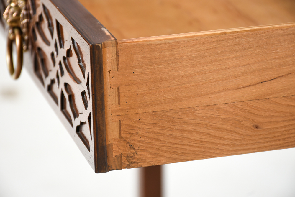 Chinese Chippendale Style Baker Furniture Mahogany Writing Desk