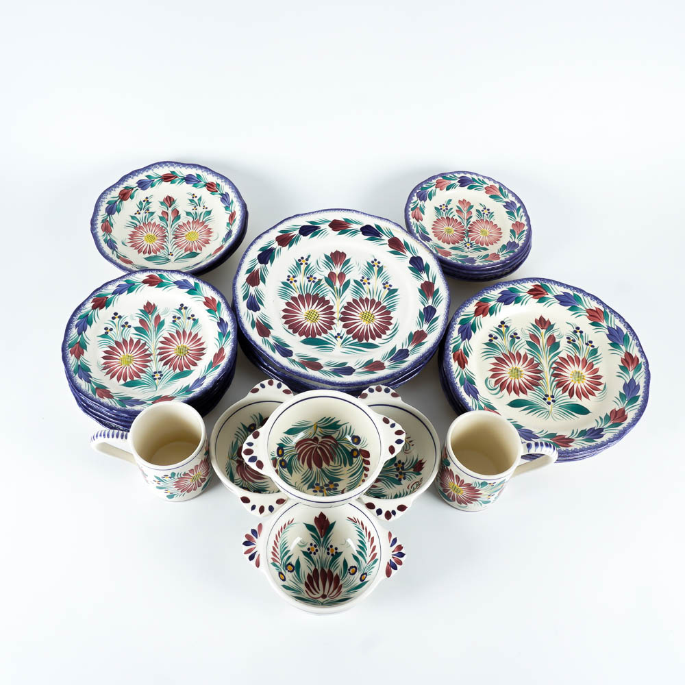 Henriot Quimper Fine China Set in "Fleuri"