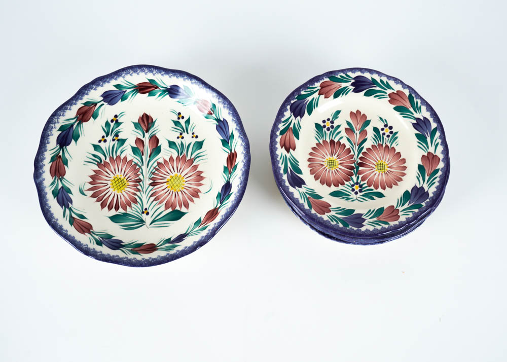 Henriot Quimper Fine China Set in "Fleuri"