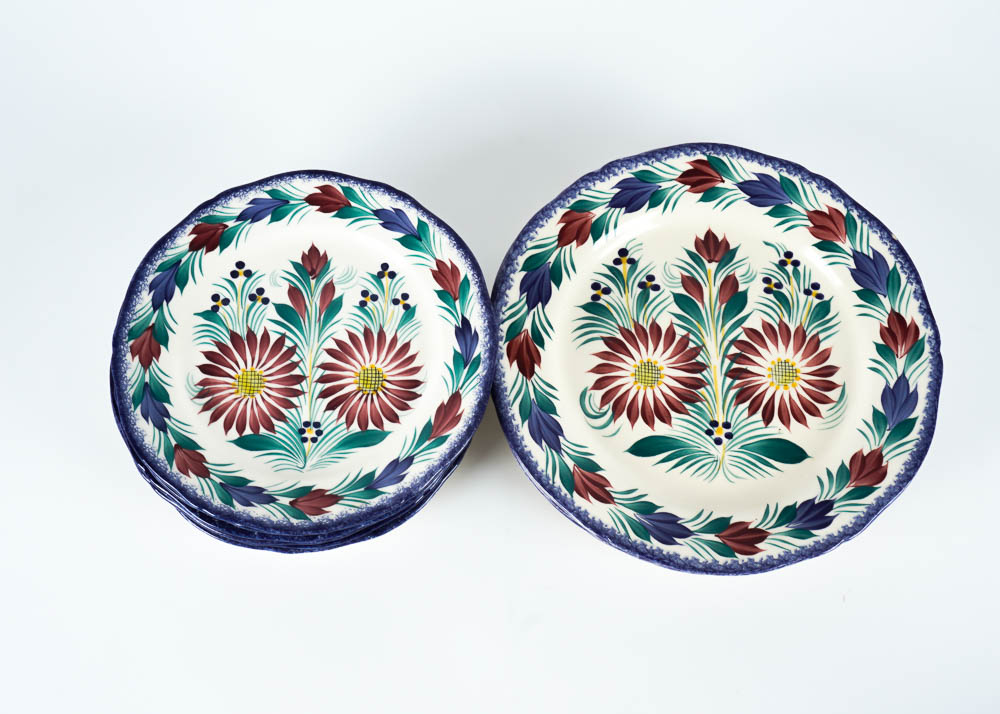 Henriot Quimper Fine China Set in "Fleuri"