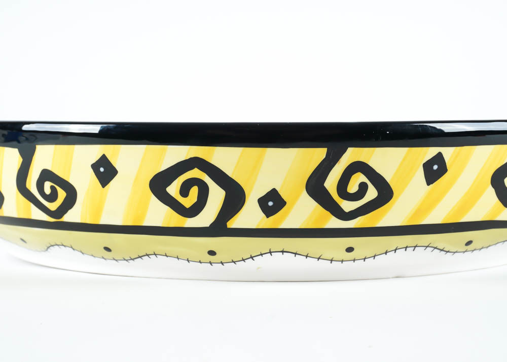 Bella Casa by Ganz Festive Ceramic Chip 'n Dip Serving Platter