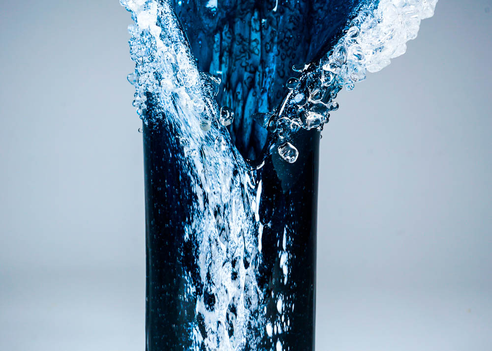 Hawaiian Surf Art Glass Vase by Paul Desomma and Mary Blaker