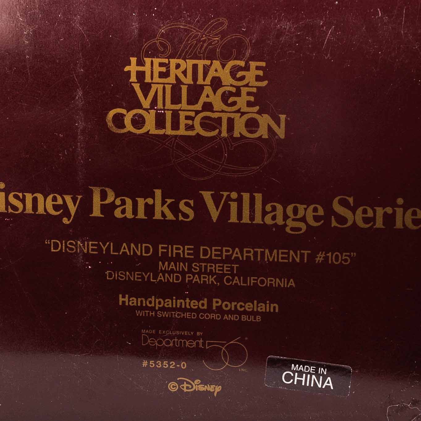 Dept 56 Disney Parks Village Series Disneyland Fire Department #105