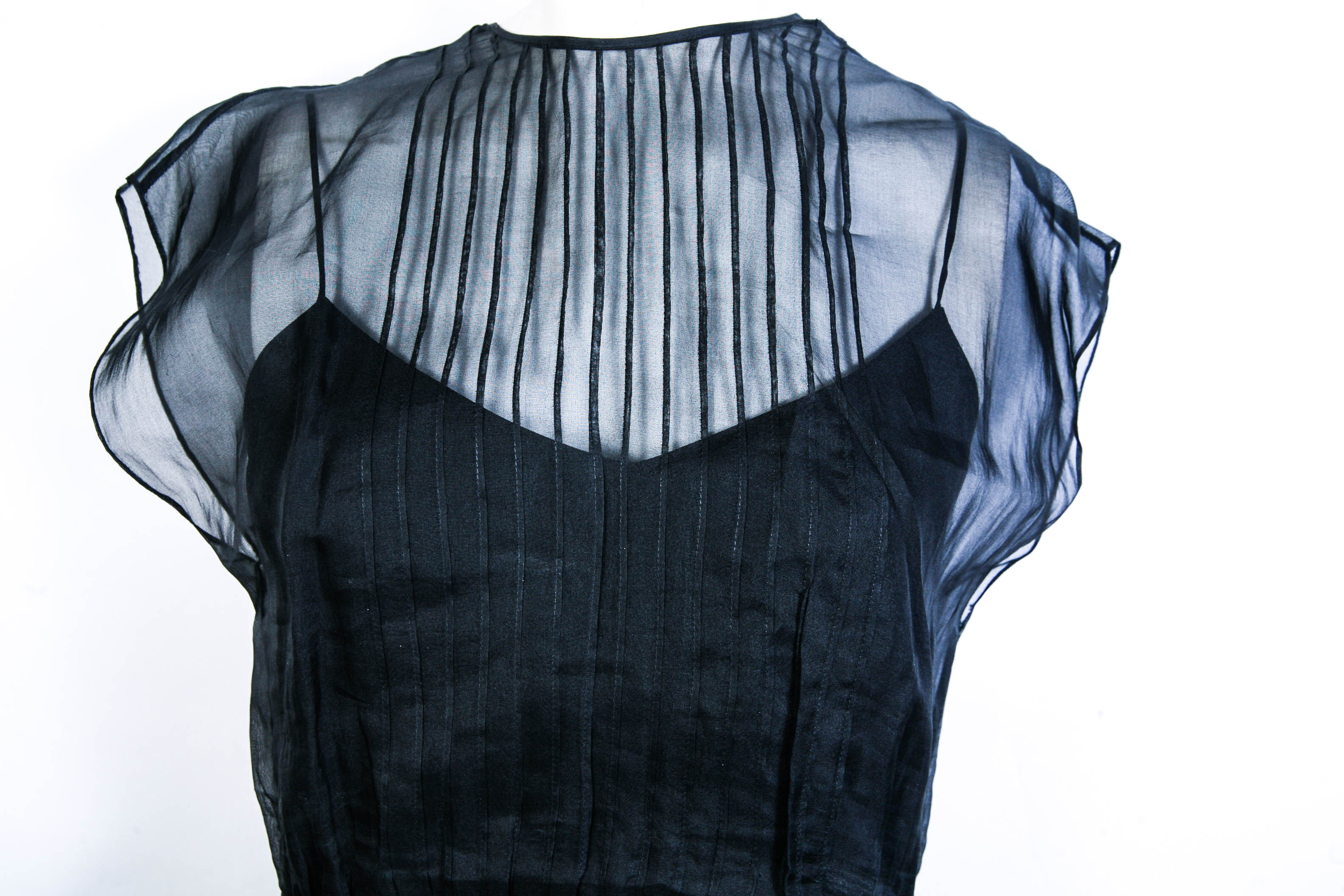 Pierre Cardin Black Silk Evening Dress