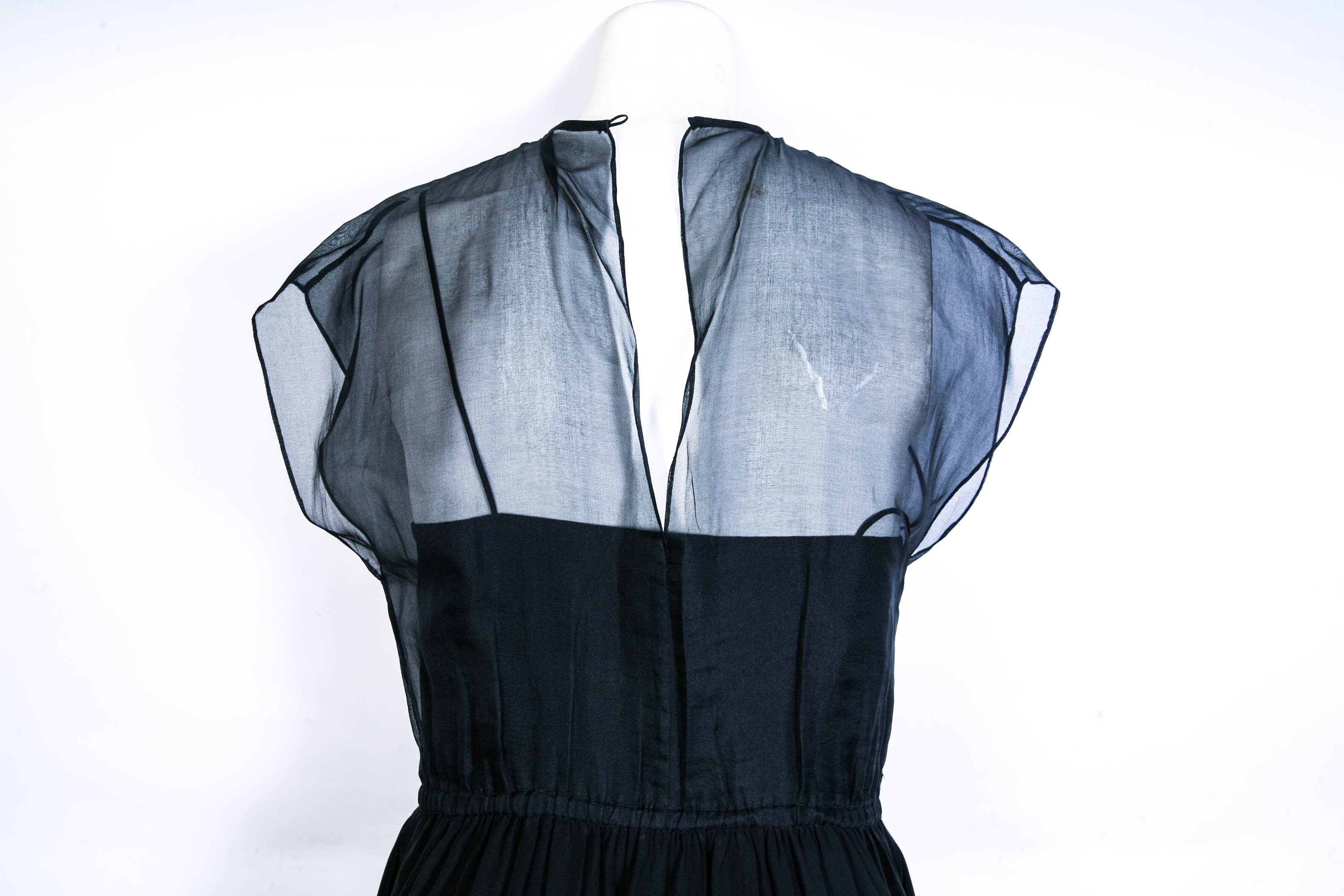 Pierre Cardin Black Silk Evening Dress