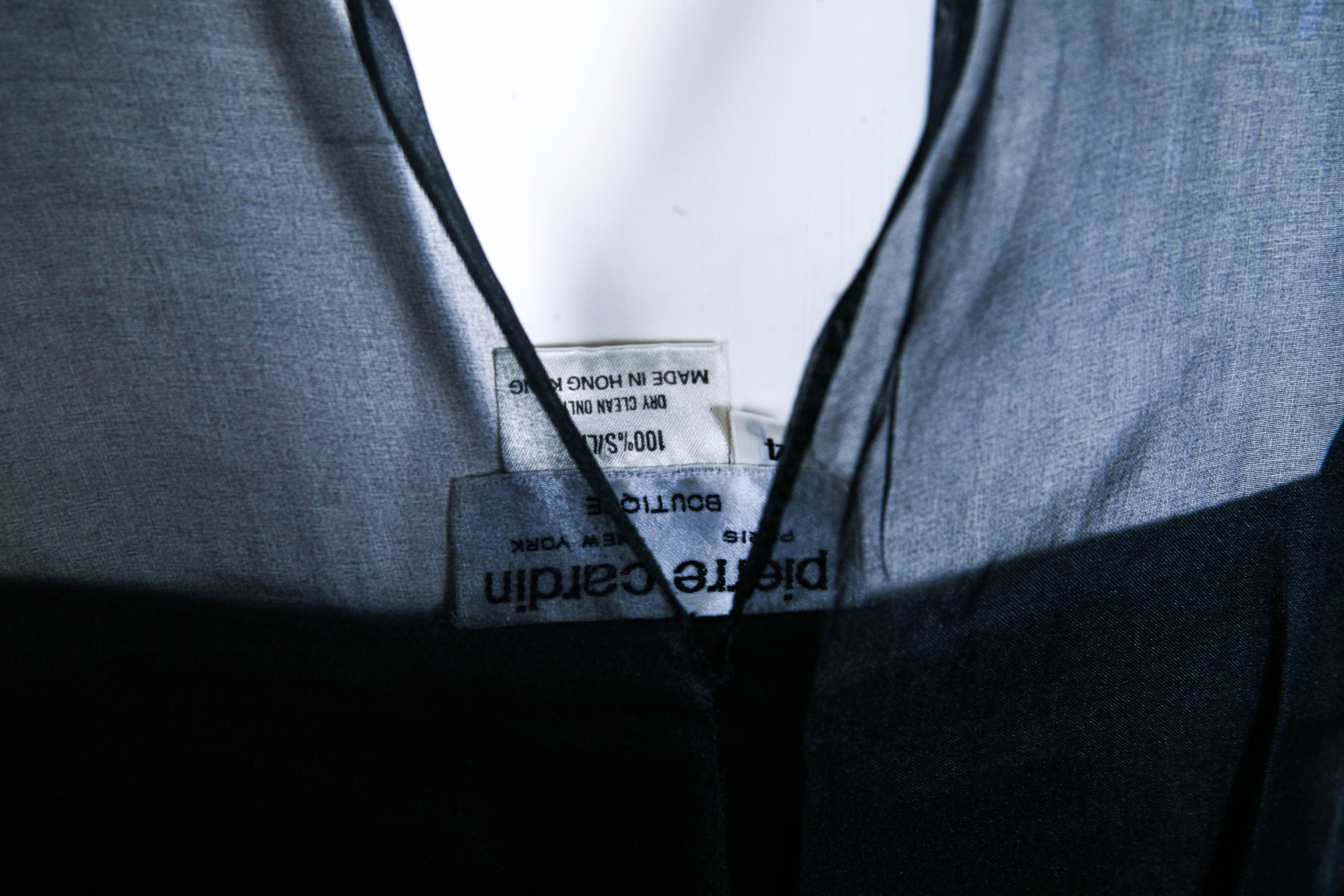 Pierre Cardin Black Silk Evening Dress