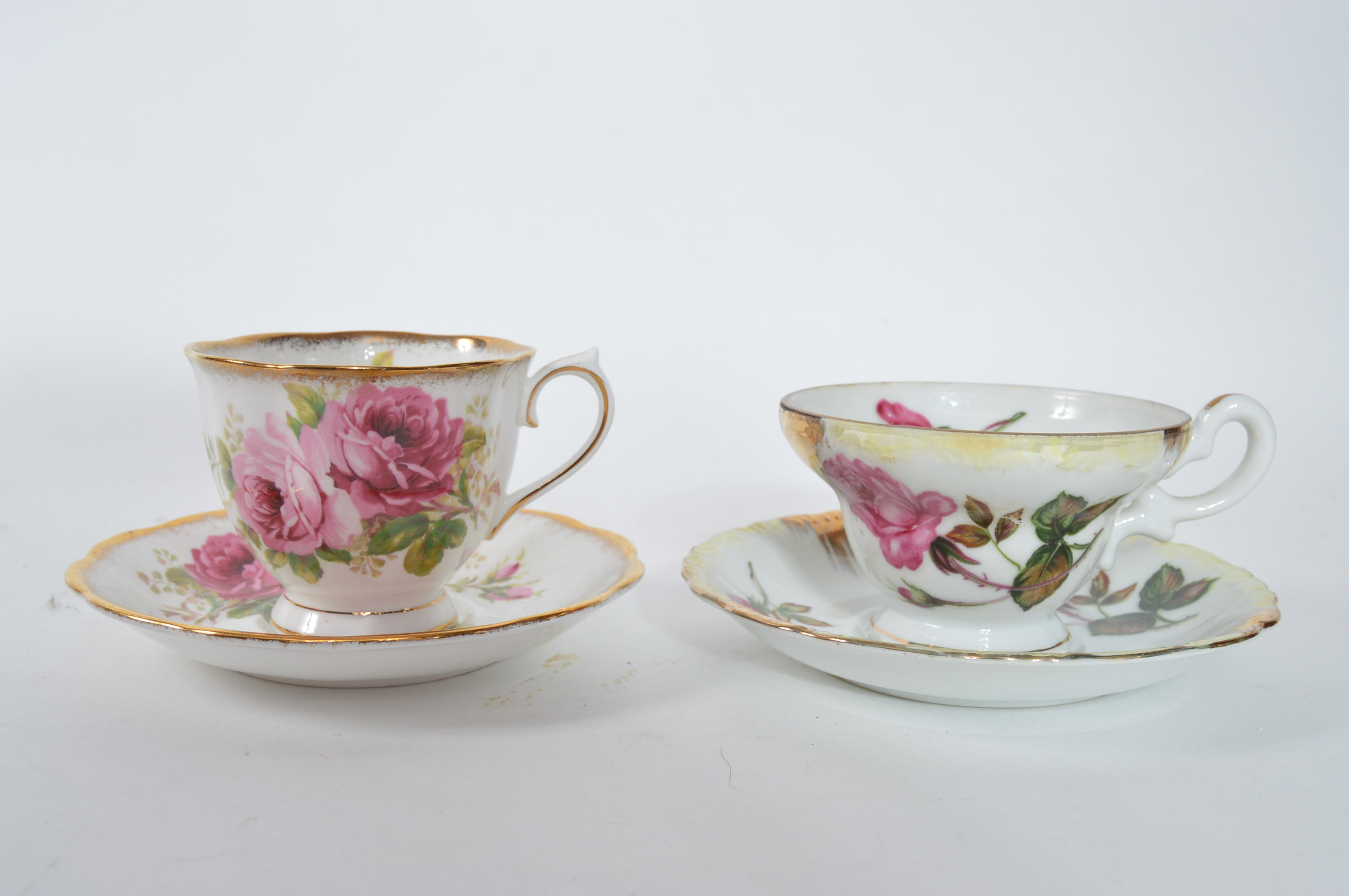 Assorted Fine China Teacups and Saucers