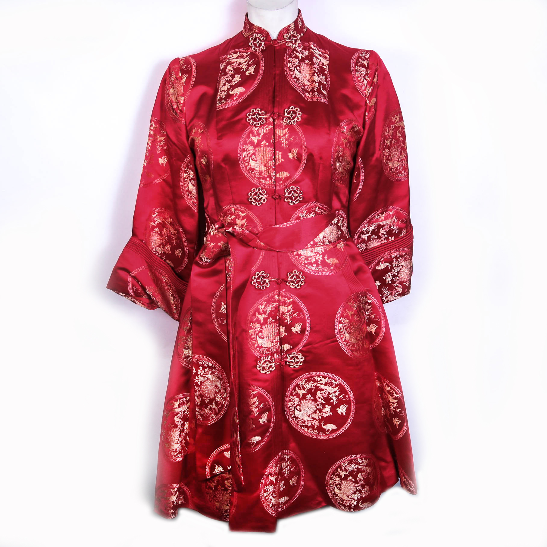 Vintage Red Asian-Inspired Neiman Marcus Dress