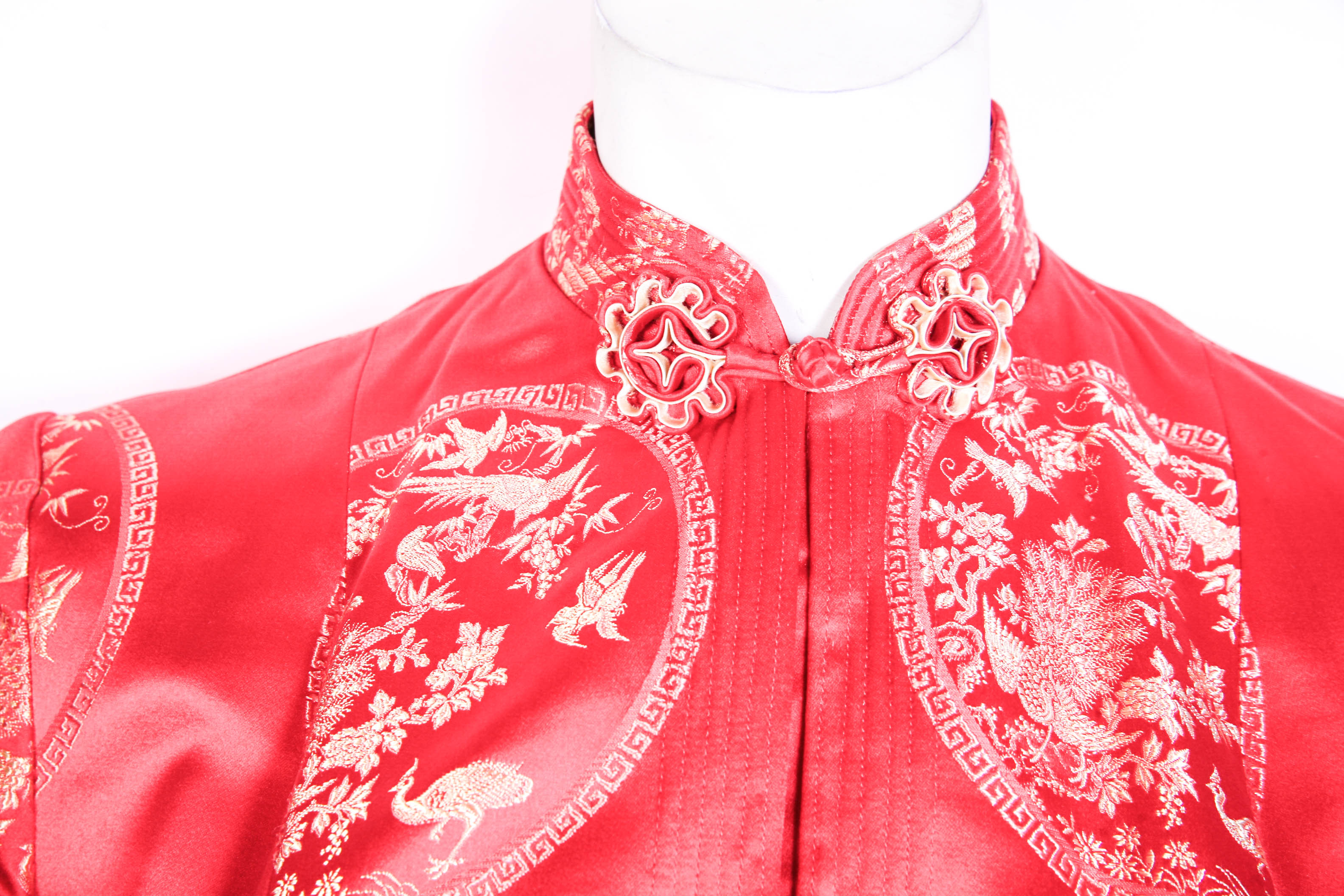 Vintage Red Asian-Inspired Neiman Marcus Dress