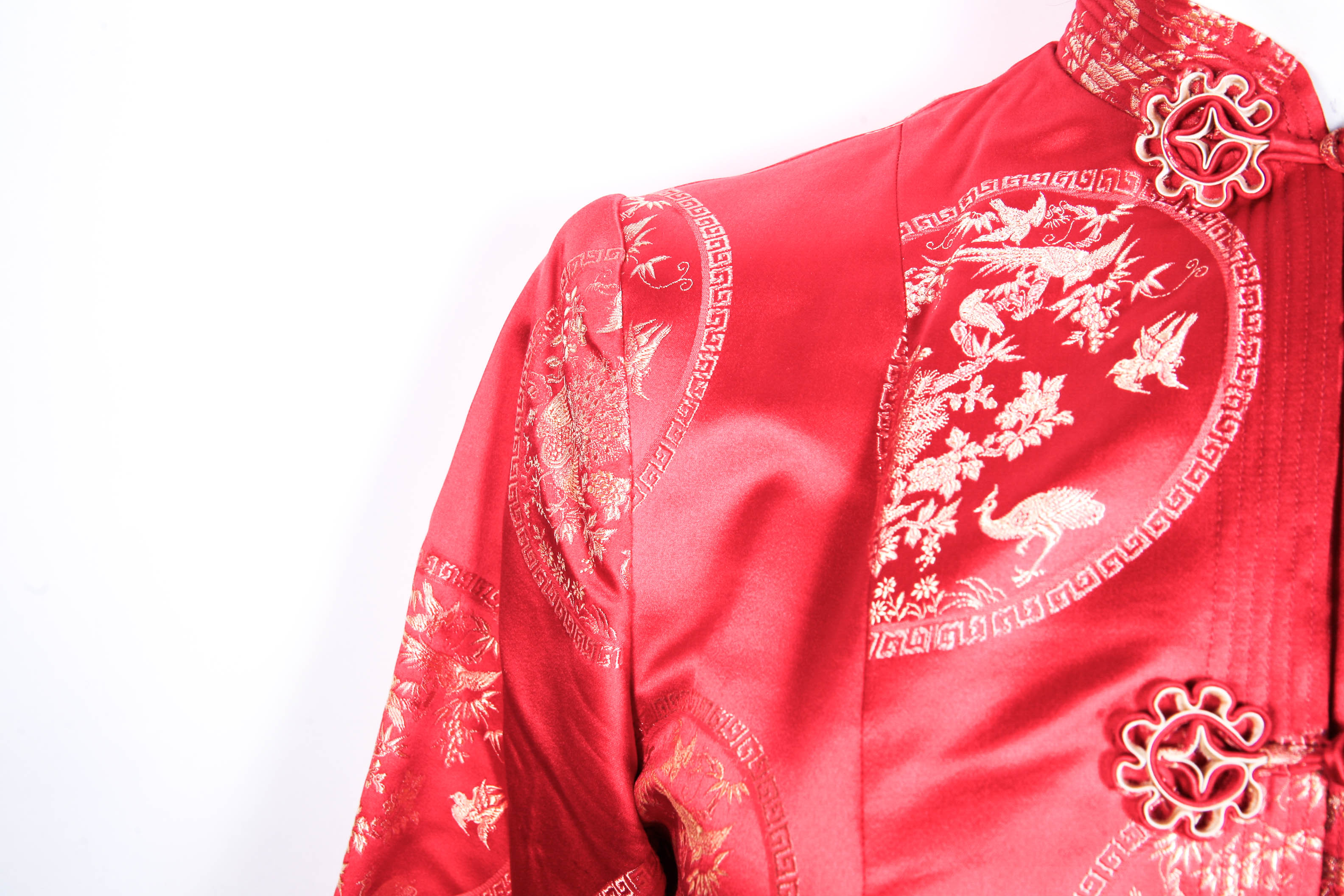 Vintage Red Asian-Inspired Neiman Marcus Dress