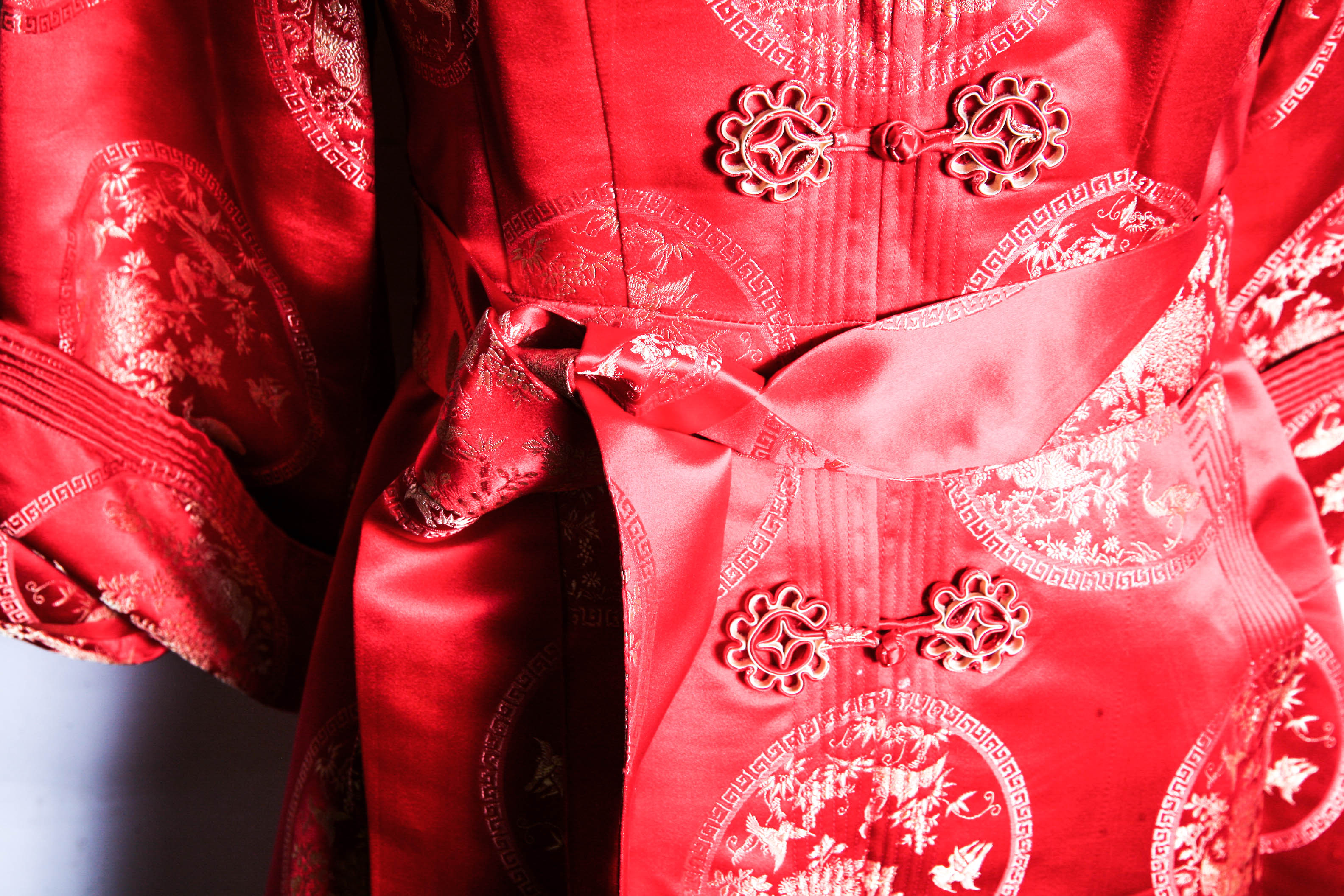 Vintage Red Asian-Inspired Neiman Marcus Dress