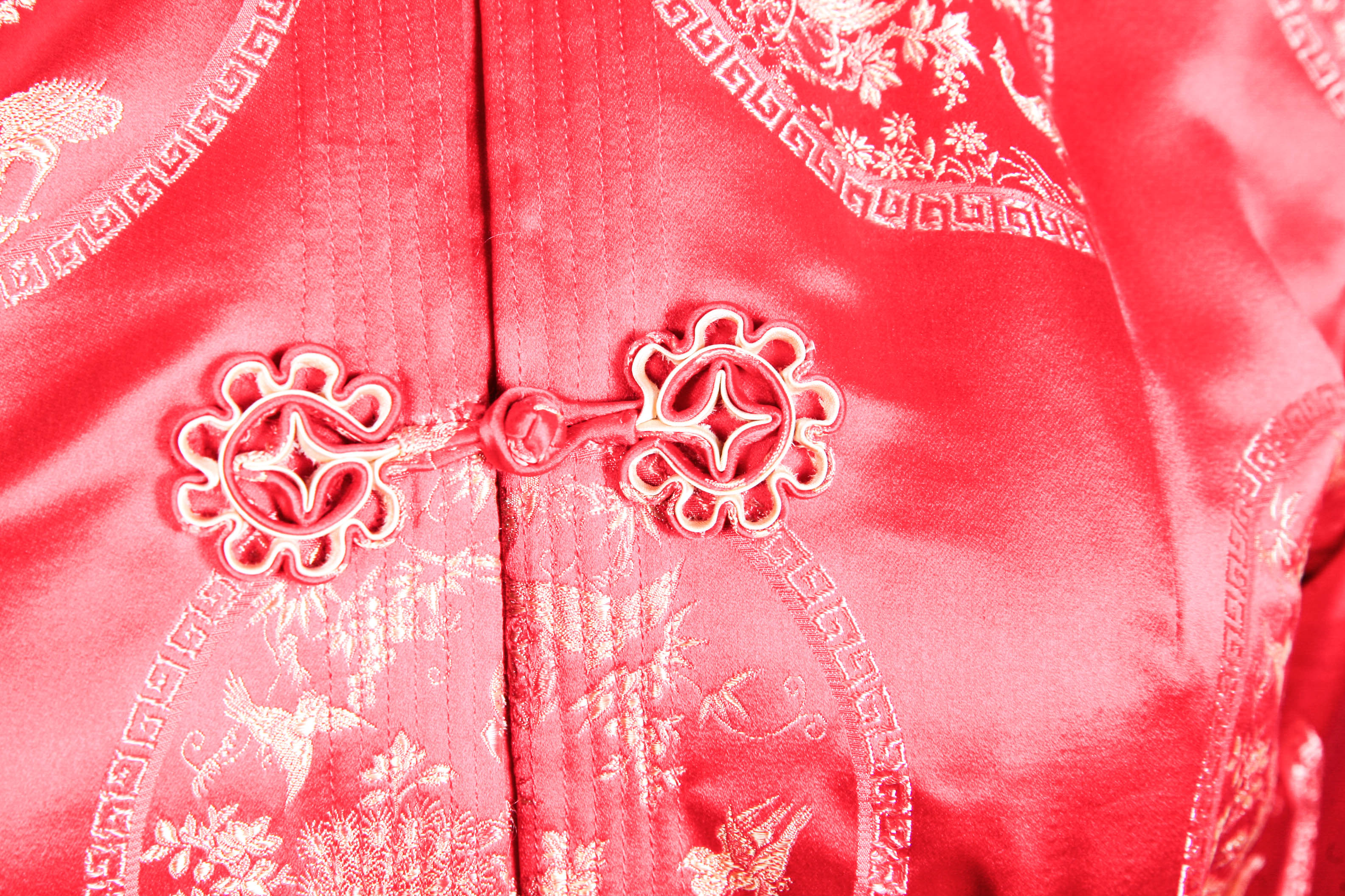 Vintage Red Asian-Inspired Neiman Marcus Dress
