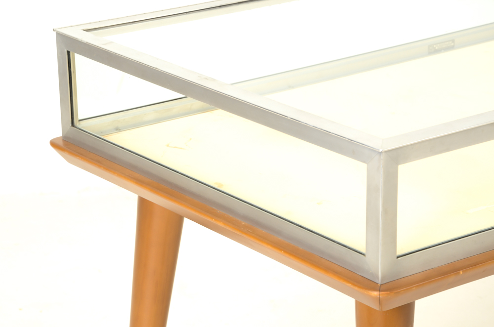 Mid Century Display Case on Table