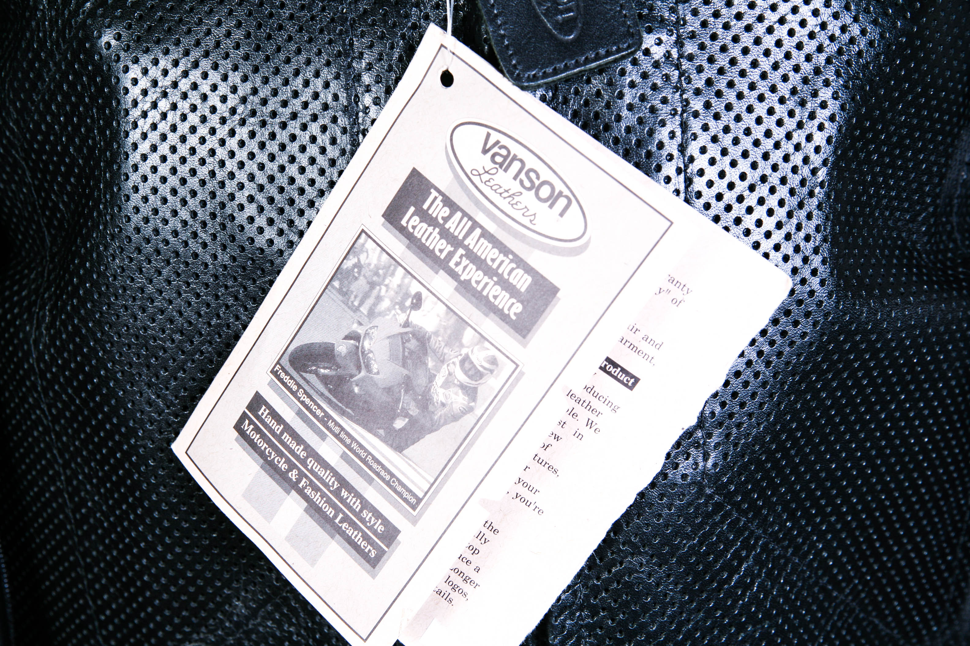 Vanson Leathers Black Motorcycle Jacket