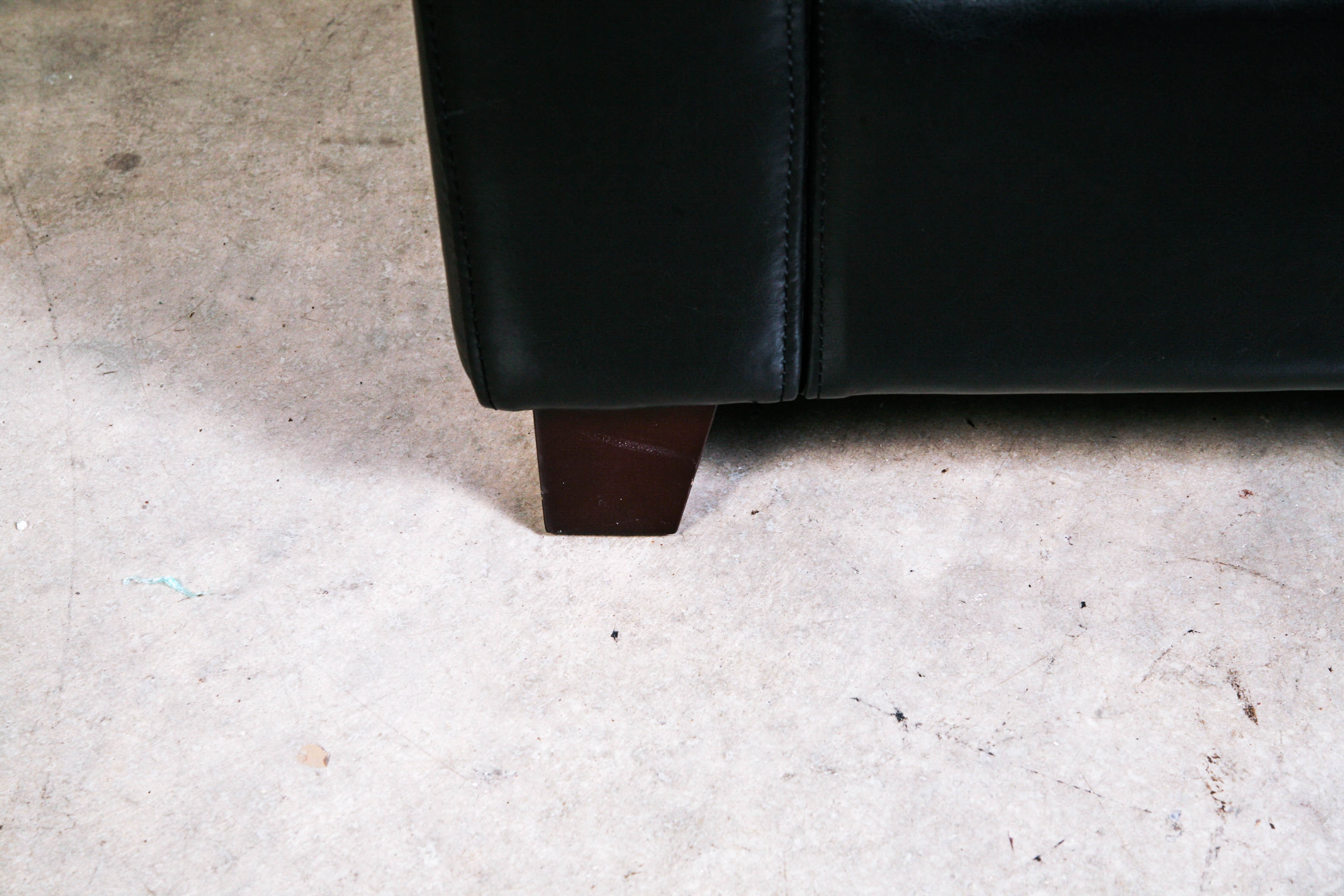 Black Vinyl Upholstered Club Chair