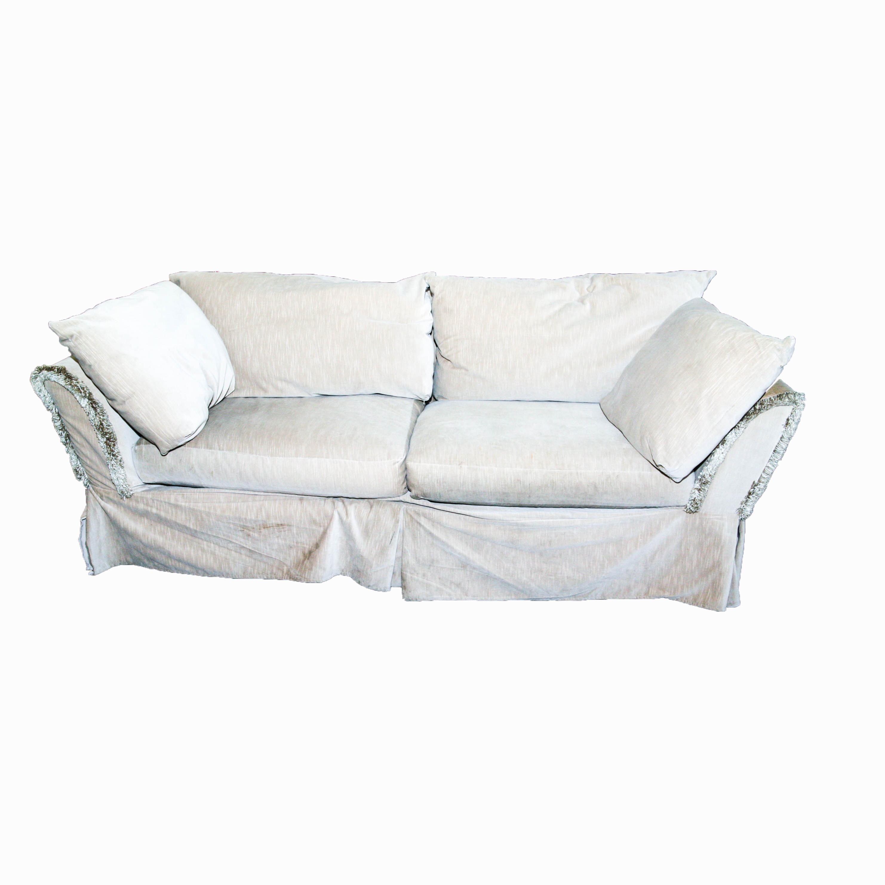 Couch in Camel Upholstery