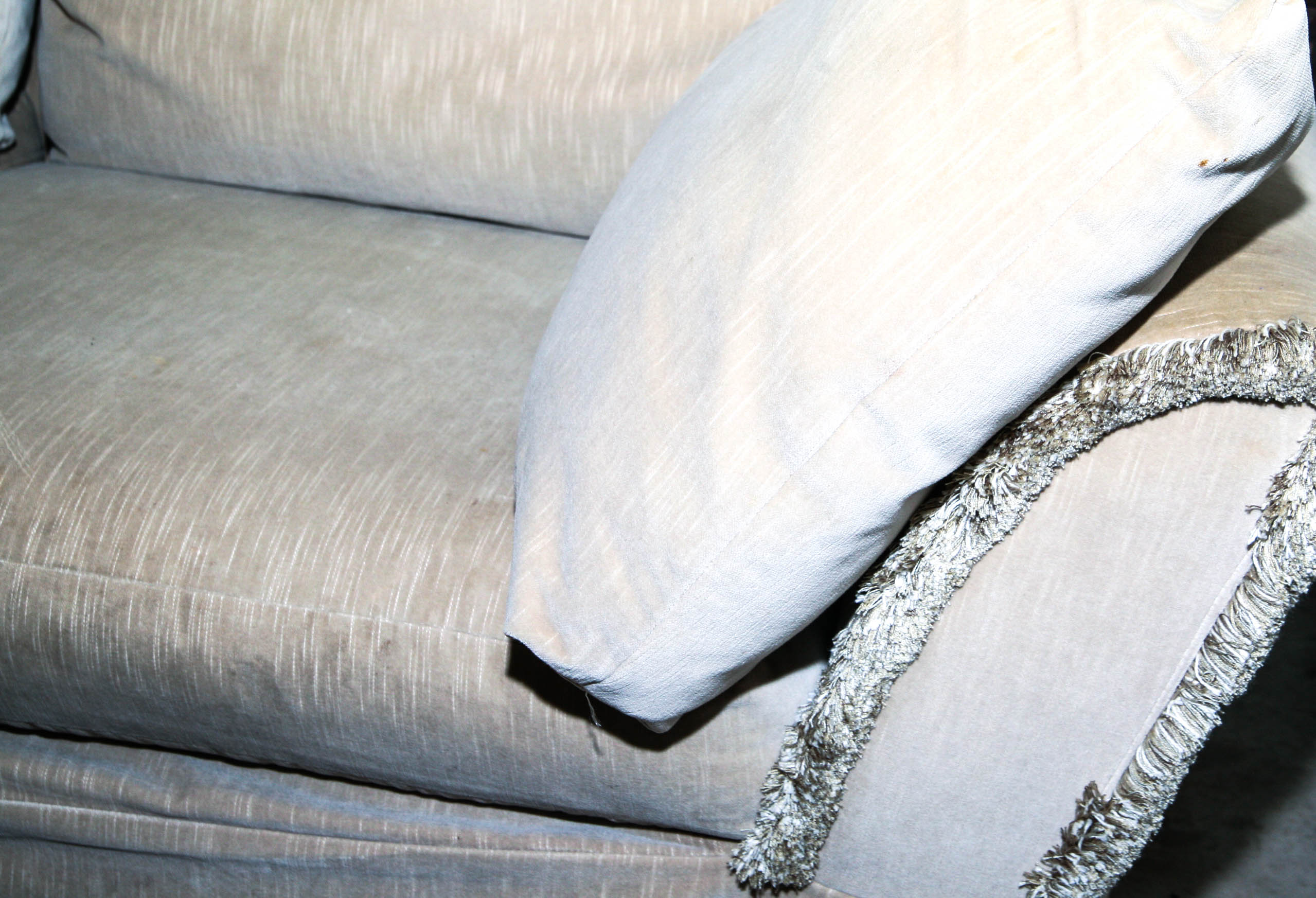 Couch in Camel Upholstery