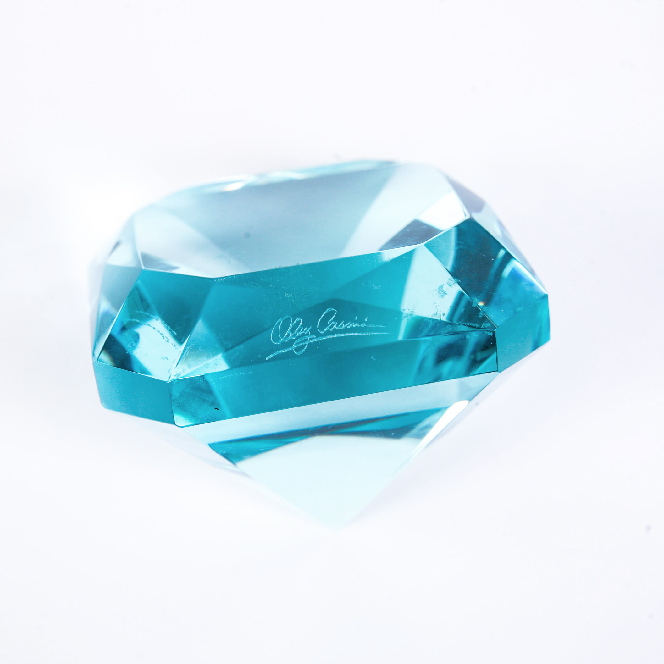 Figural Diamond Crystal Paperweight by Oleg Cassini in Box