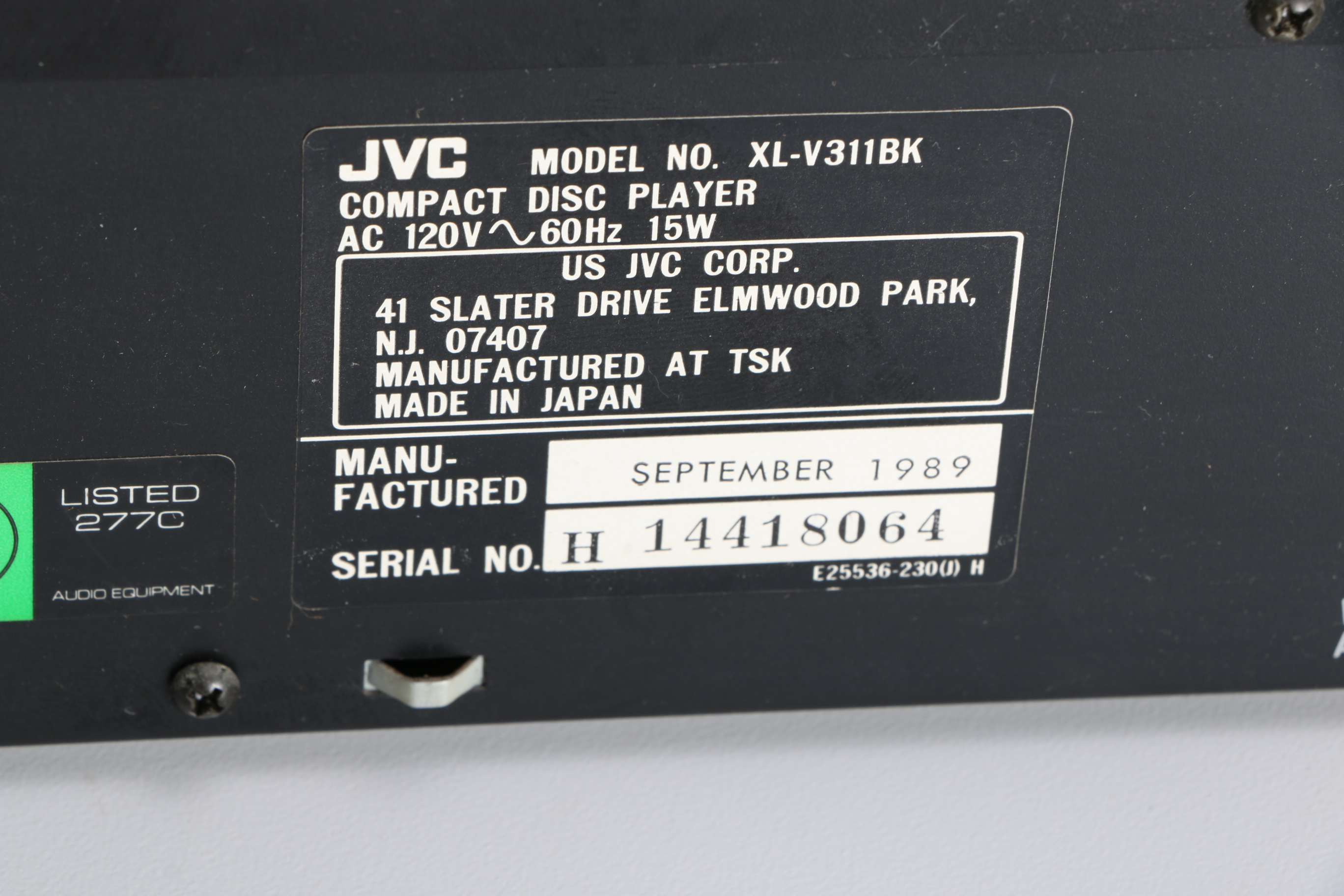 JVC Compact Disc Player and AM/FM Stereo