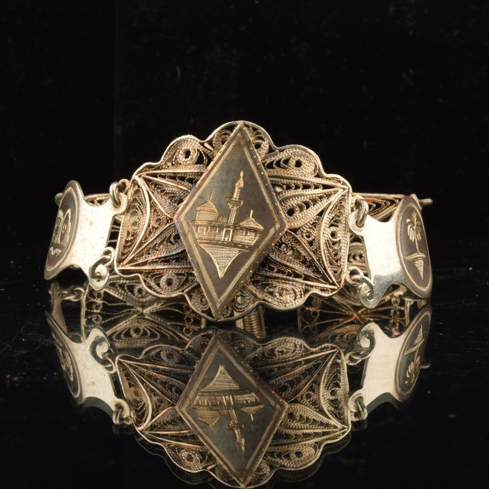 Large Filigree Style Sterling Bracelet