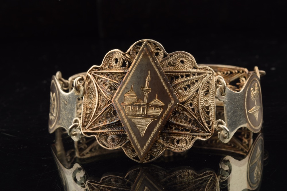 Large Filigree Style Sterling Bracelet