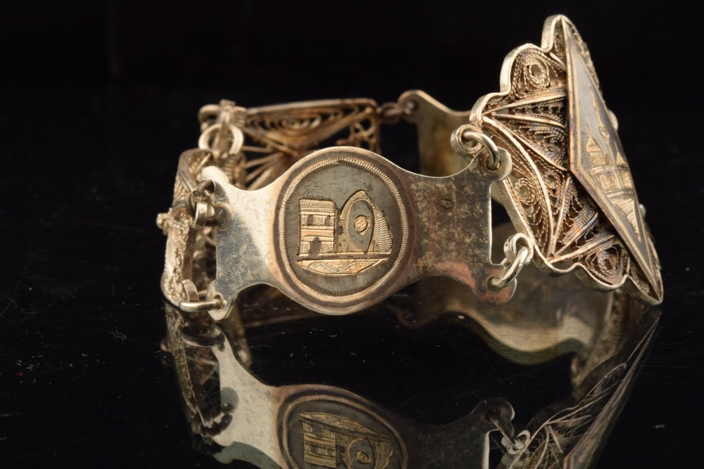 Large Filigree Style Sterling Bracelet