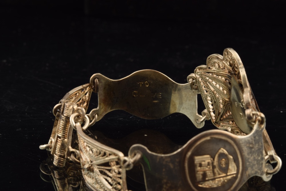 Large Filigree Style Sterling Bracelet