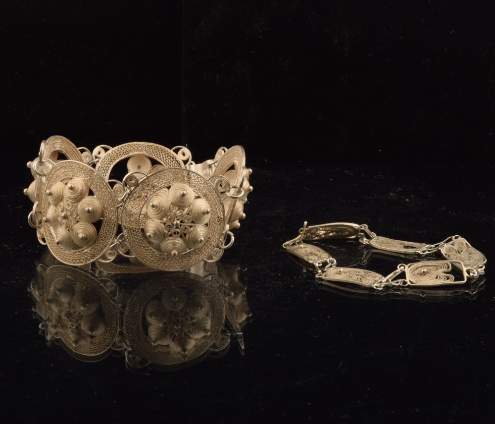 Pair of Vintage Filigreed Sterling Bracelets