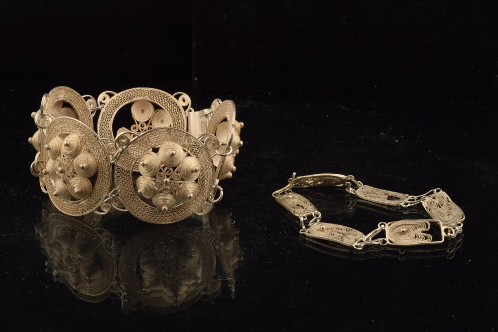 Pair of Vintage Filigreed Sterling Bracelets