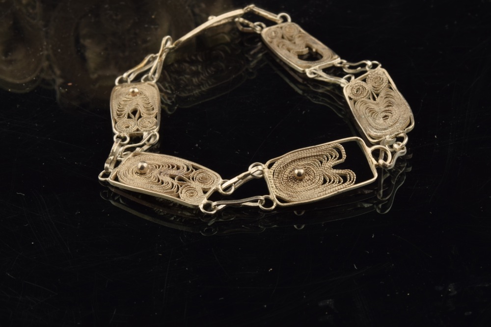 Pair of Vintage Filigreed Sterling Bracelets