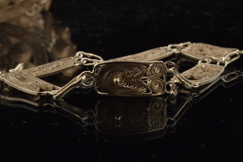 Pair of Vintage Filigreed Sterling Bracelets