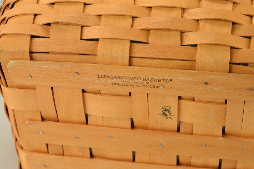 1995 Longaberger Green Evergreen Basket