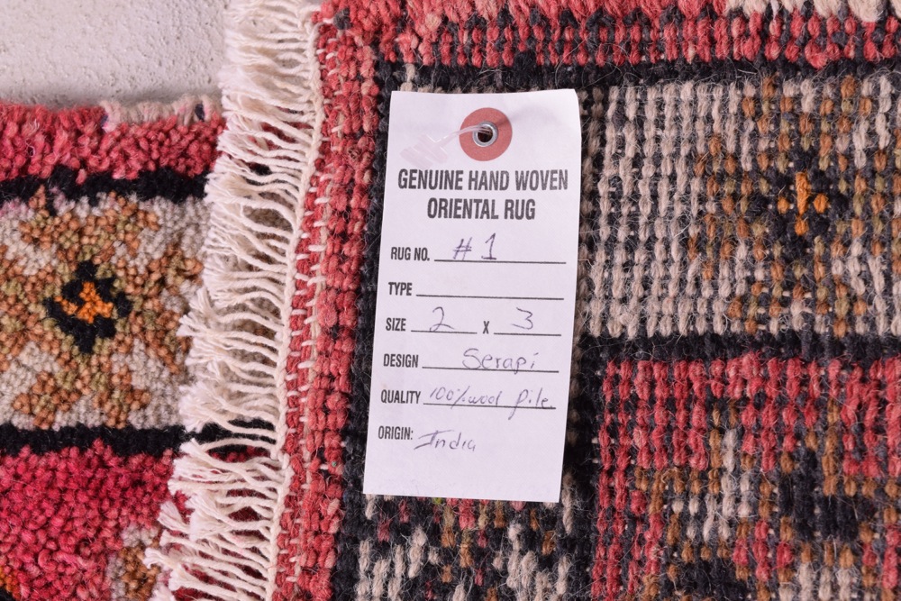 Handwoven Indian Wool Serapi Area Rug