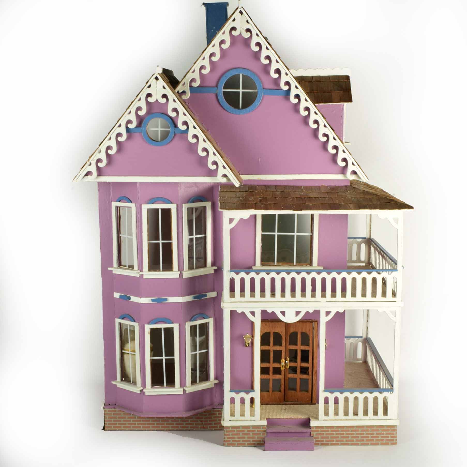 Victorian Style Electrified Dollhouse in Purple