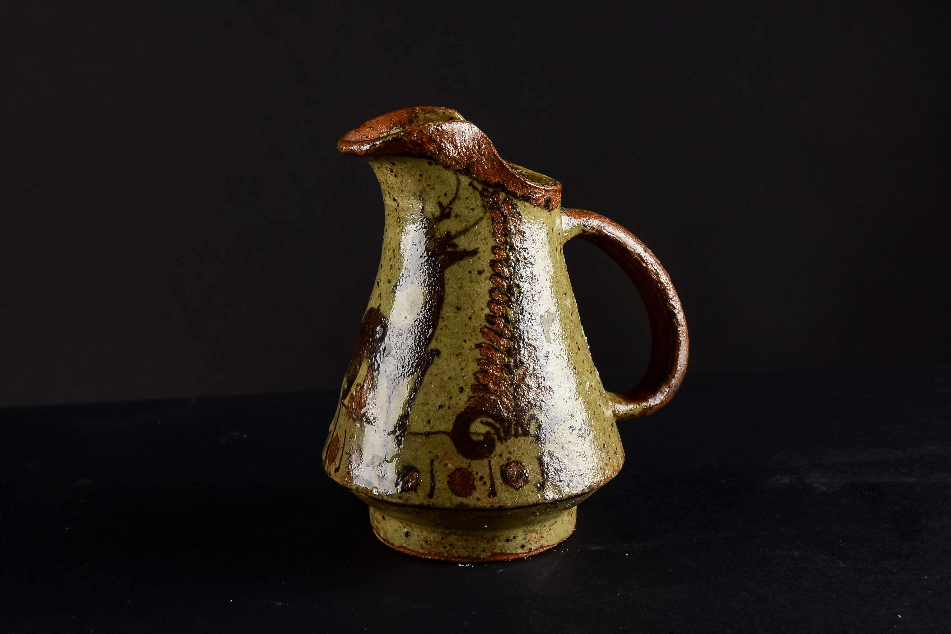 1960s Danish Modern Handmade Pitcher