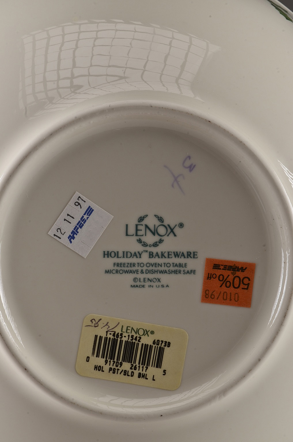 Lenox "Holiday" Serving Bowl