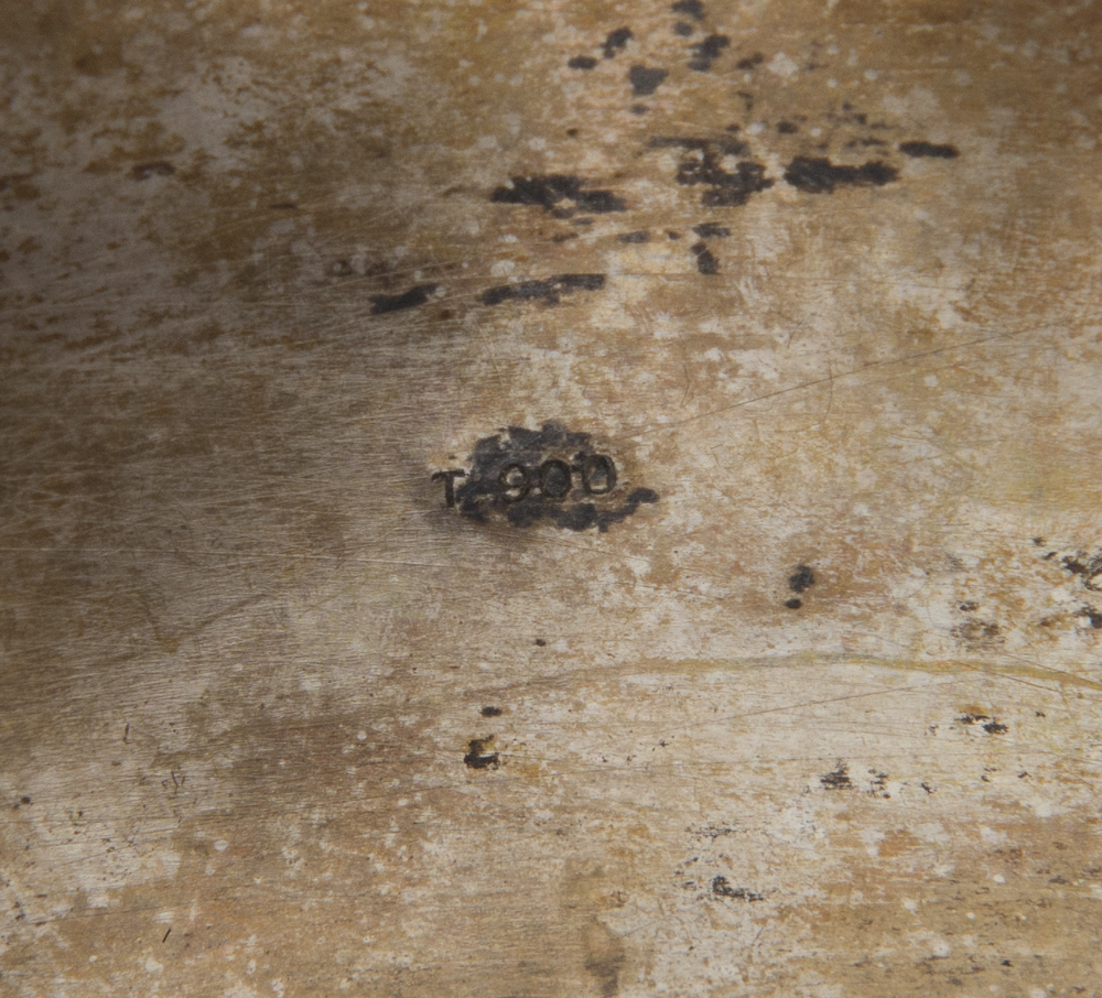 Petite Chased Coin Silver Cuff Bracelet