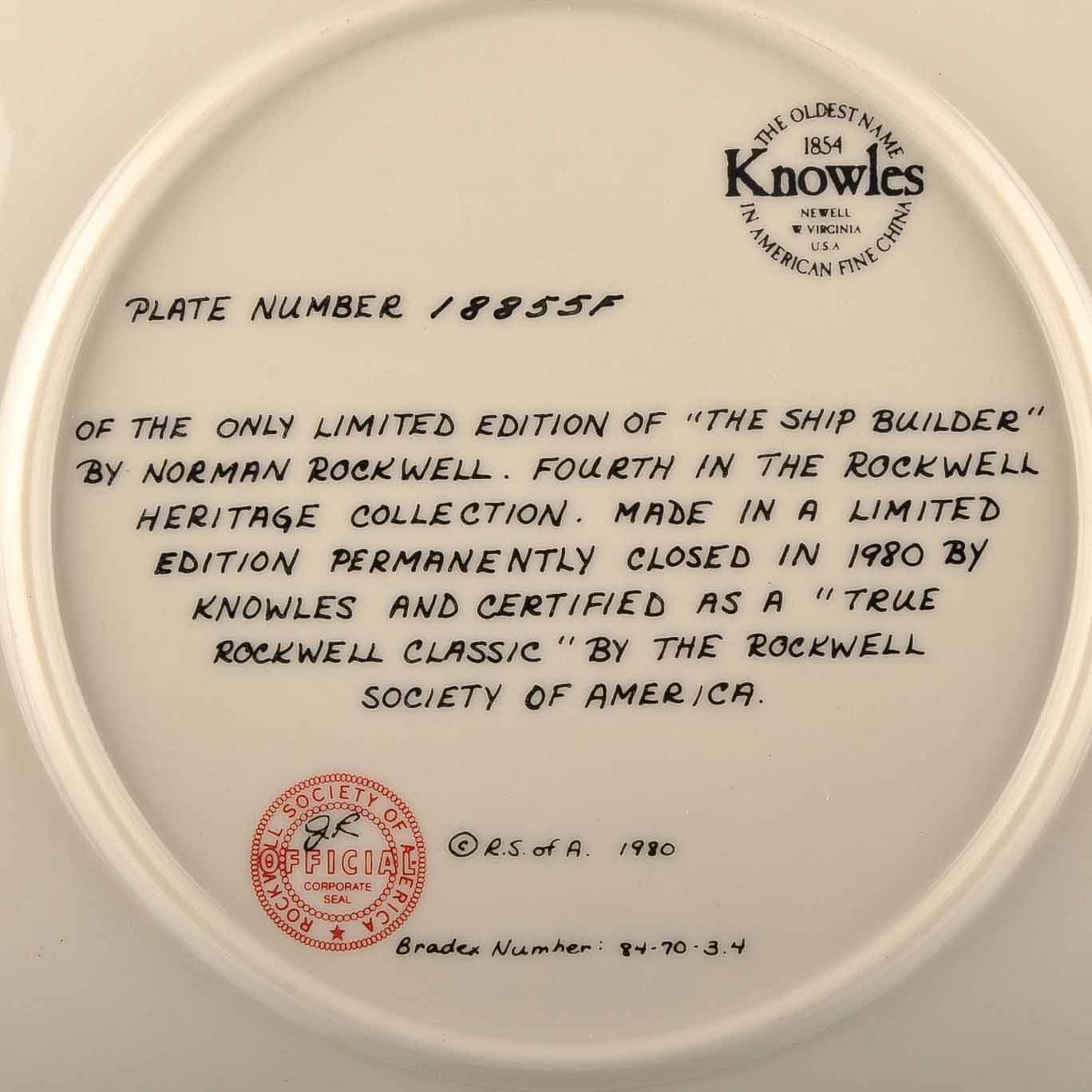 Pair of Norman Rockwell Collectible Plates